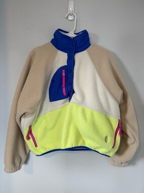 Free People Movement Hit The Slopes Colorblock Pullover Size Small